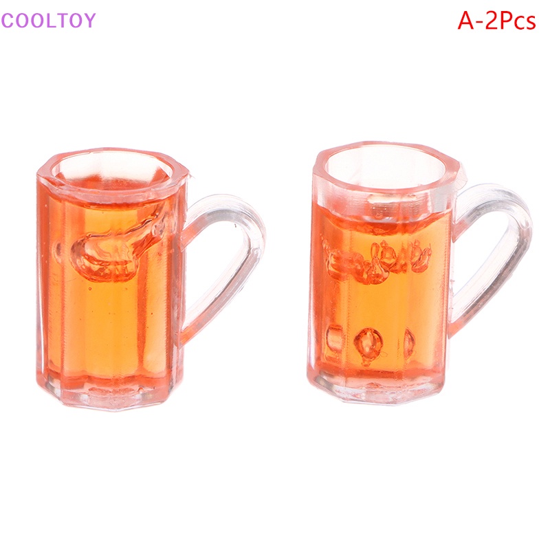 Set 2 Ly Trà Sữa / Cam / Nước Ép Trang Trí Nhà Búp Bê 1: 12