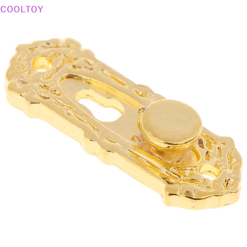 Cooltoy Tay Nắm Cửa Kim Loại Mini Màu Vàng Kèm Chìa Khóa Tỉ Lệ 1 / 12 Trang Trí Nhà Búp Bê