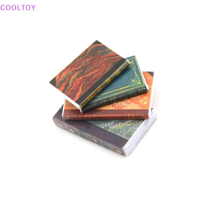 Cooltoy Set 4 Mô Hình Cuốn Sách 4 Mảnh Dài 2.4cm Tỉ Lệ 1: 12 Dành Cho Nhà Búp Bê