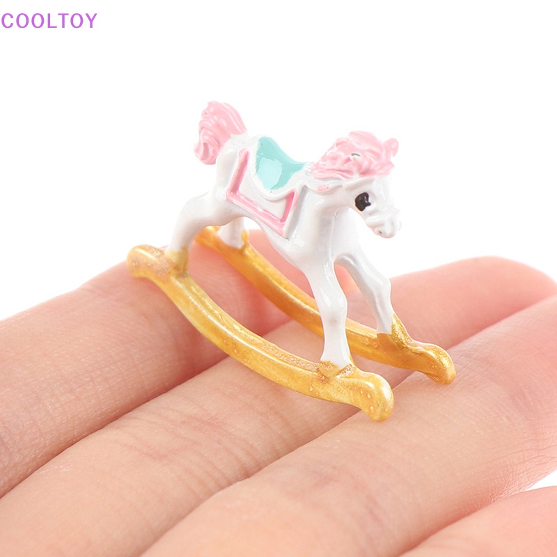 1 Ngựa Gỗ Mini Dễ Thương 1: 12 Trang Trí Nhà Búp Bê