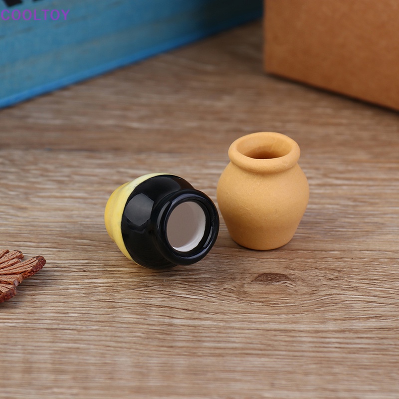 Set 6 Bình Hoa Sứ Mini Trang Trí Nhà Búp Bê Tỉ Lệ 1: 12