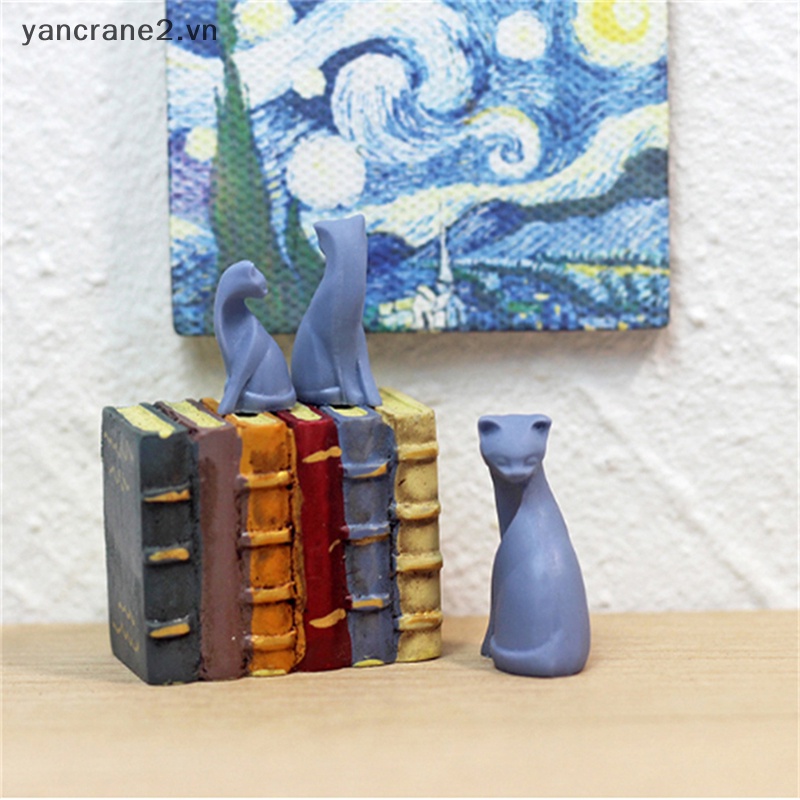 Set 3 Mô Hình Mèo Bằng Nhựa Resin Trang Trí Nhà Búp Bê 2.vn