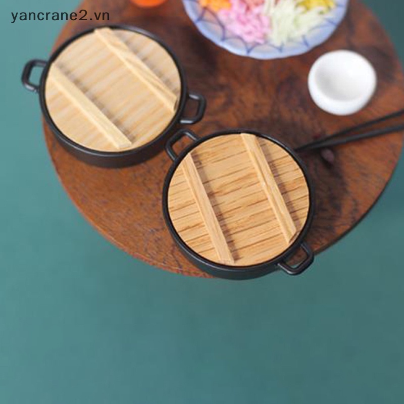 Mô Hình Nồi Lẩu Mini Bằng Kim Loại Với Nắp Resin Gỗ Trang Trí Nhà Búp Bê 1 / 12 yancrane2.vn