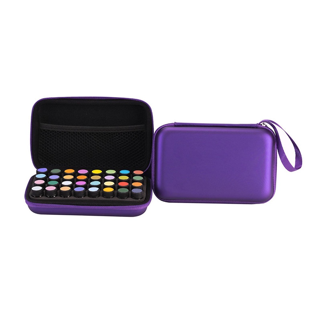 Túi Da PU 32 Chai Tinh Dầu Thơm Dễ Dàng Mang Theo