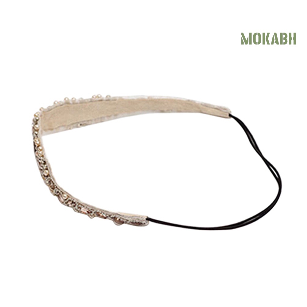 Băng Đô Ren Đính Ngọc Trai Giả Ngọt Ngào Thời Trang Cho Nữ