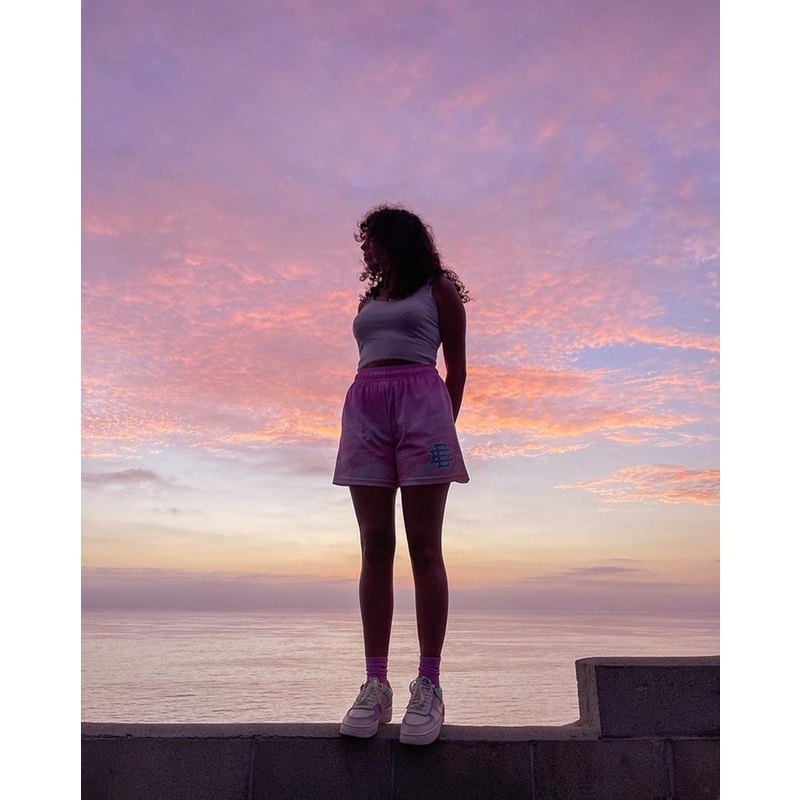 Quần Short Thể Thao Phối Lưới Thoáng Khí Phong Cách Âu Mỹ Mới Cho Nam Và Nữ