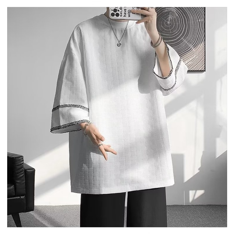 Áo Thun Tay Ngắn Chất Liệu Lụa Lạnh Thời Trang Mùa Hè Cho Nam