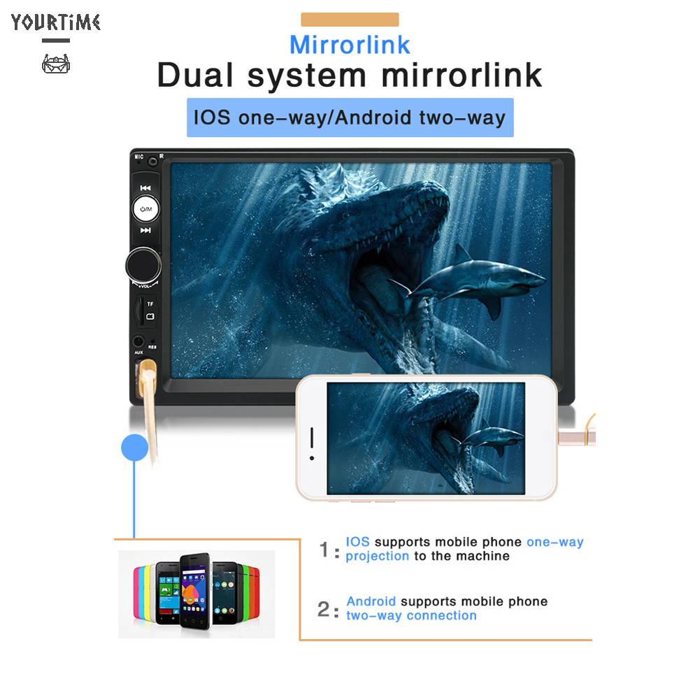 Máy Nghe Nhạc MP5 7in Tự Động Màn Hình LCD Đa Năng Cho Xe Hơi Xe Tải SUV