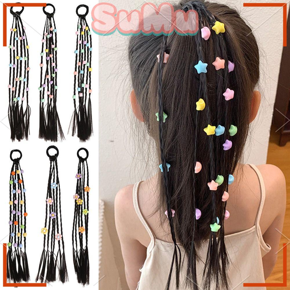 Dây Thun Buộc Tóc Giả Nhiều Màu Sắc Dành Cho Trẻ Em