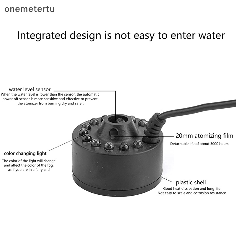 Onemetertu Máy Phun Sương Tạo Ẩm Không Khí Siêu Âm 20mm Đài Phun Nước Ao EN