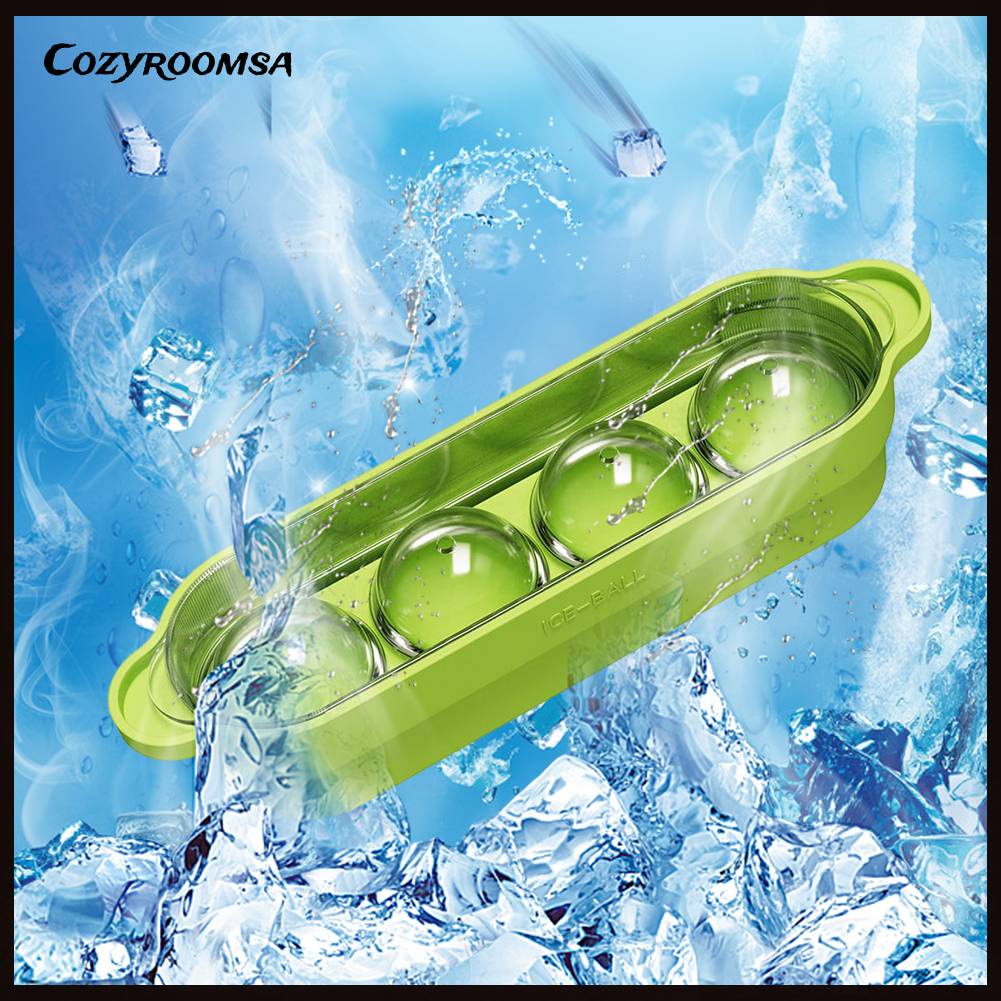 Khuôn Silicone Làm Đá 4 Ô Có Thể Tái Sử Dụng