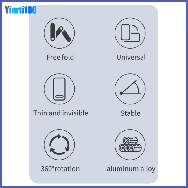 Giá Đỡ Điện Thoại Yinrti 360xc2xb0 Bằng Hợp Kim Nhôm Có Thể Gập Lại Tiện Dụng