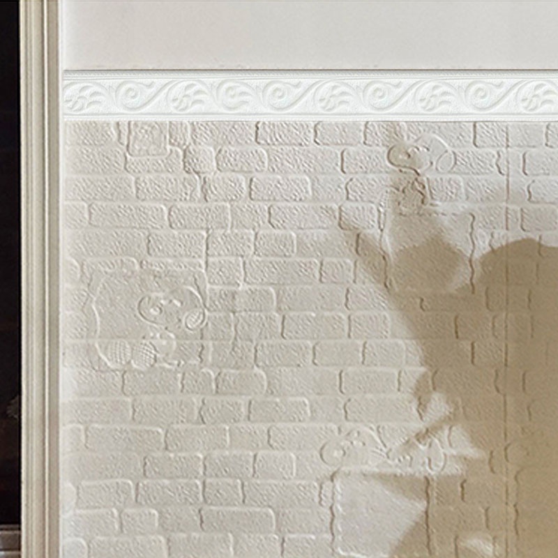 Miếng Dán Viền Tường Tự Dính Họa Tiết 3D Chống Thấm Nước Trang Trí Nhà Cửa