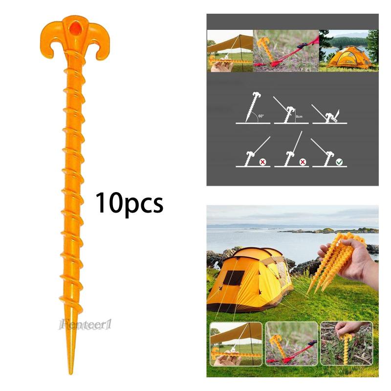 [Fenteer1] Set 10 Cọc Dựng Lều Cắm Trại Bãi Biển Siêu Nhẹ