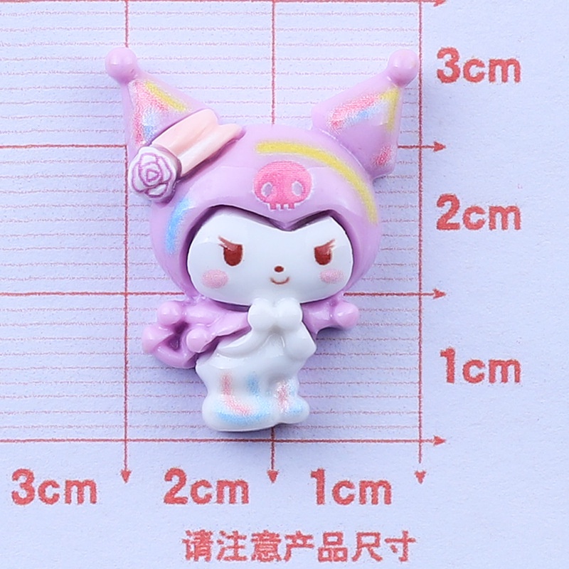 Phụ Kiện Trang Trí Điện Thoại Hình Đôi Giày Crocs Màu Laser Kuromi Diy