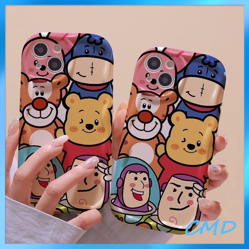 Ốp lưng iphone Điện Thoại Phim hoạt hình Pooh Bear Toy Story 3D Wave Edge chống rung bảo vệ máy ảnh TPU Cho Iphone 6 / 6S / 6splus / se / 7 / 7plus / 8 / 8plus / X / xs / xsmax / 11 / 12 / 13 / 14 / Plus / Pro / Pro Max-225