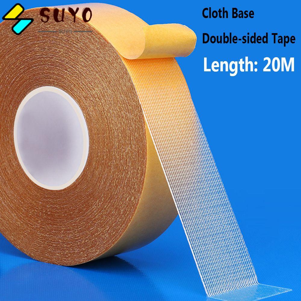 Cuộn Băng Keo Hai Mặt Độ Dính Cao Trong Mờ Chịu Nhiệt Cao 20m