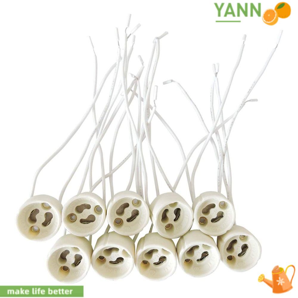 Bộ 10 Giá Đỡ Bóng Đèn LED GU10 Bằng Sứ Thiết Kế Độc Đáo Chất Lượng Cao