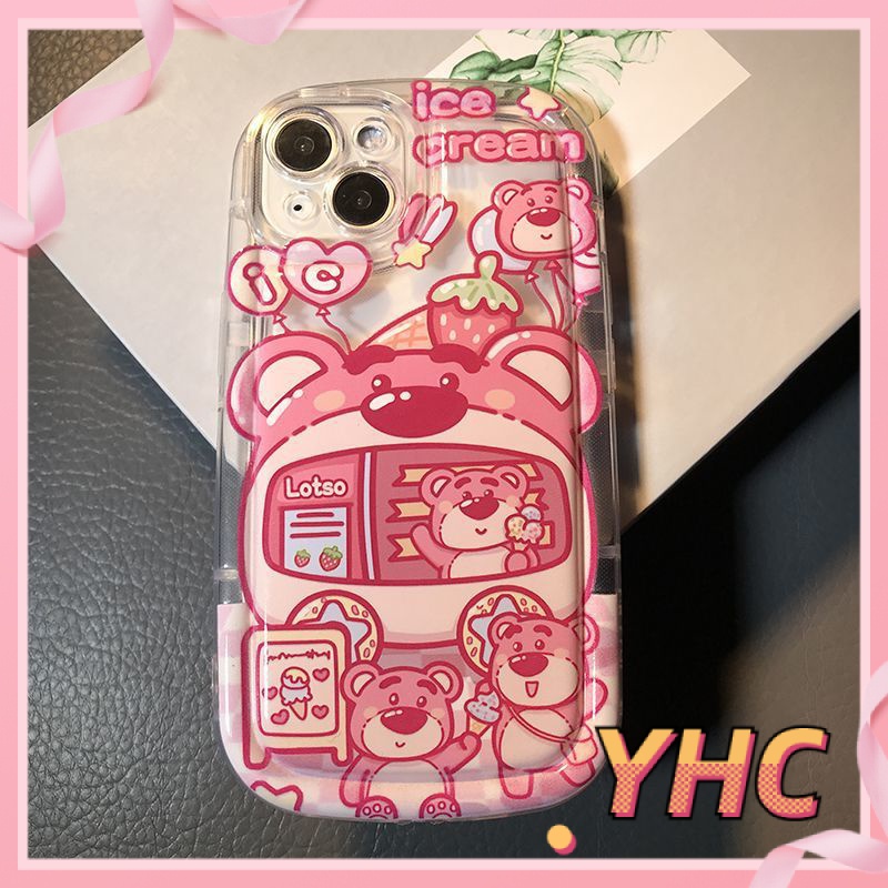 Ốp Lưng iPhone Phim hoạt hình gấu dâu tây, TV, xà phòng, camera chống rung, bảo vệ vỏ điện thoại silicon Cho Iphone 6 / 6S / 6splus / se / 7 / 7plus / 8 / 8plus / X / xs / xsmax / 11 / 12 / 13 / 14 / Plus / pro / pro max-425