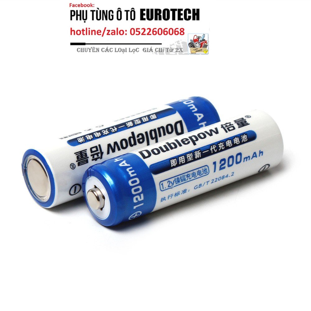 Bộ 4 viên pin tiểu sạc Doublepow AA 1200mAh