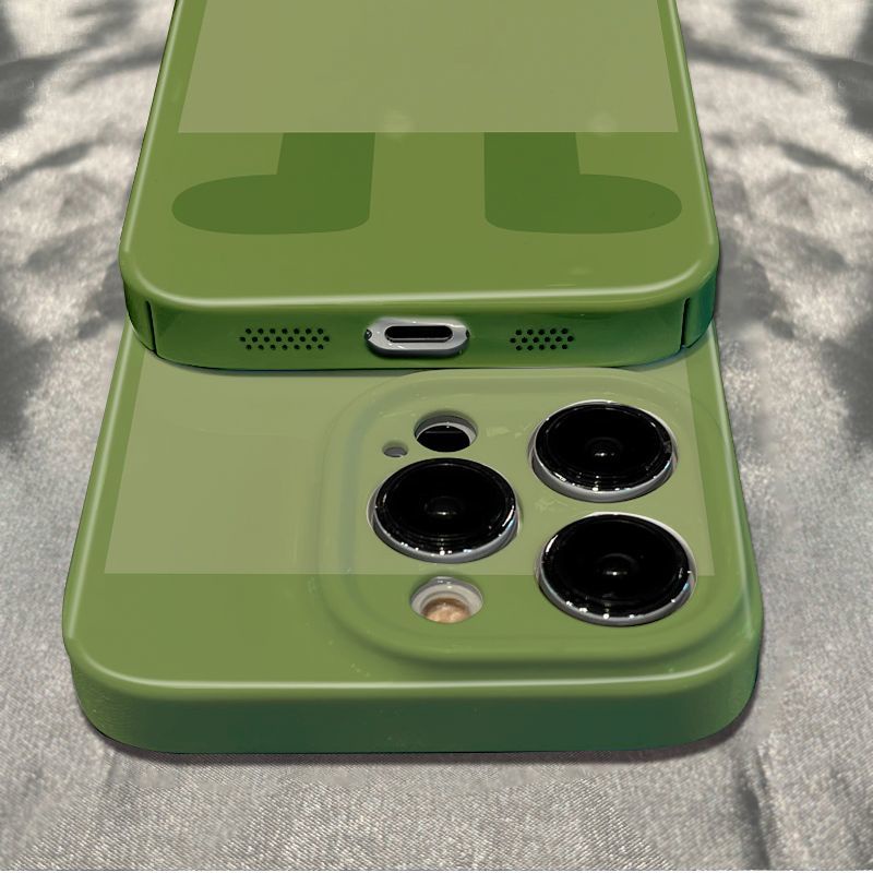 Phim Dán Mềm Màu Xanh Lá Đơn Giản Cho 14pro 6In137811Ốp Điện Thoại Chống Sốc Cho iPhone12 plus 3YPP