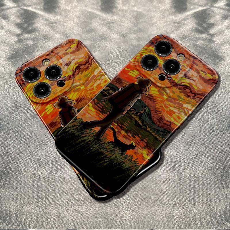 Ốp Điện Thoại Chống Sốc Họa Tiết Tranh Vẽ Van Gogh Đơn Giản Dành Cho Iphone 1211 14 Pro 78 13 Max 6S plus 8B3V