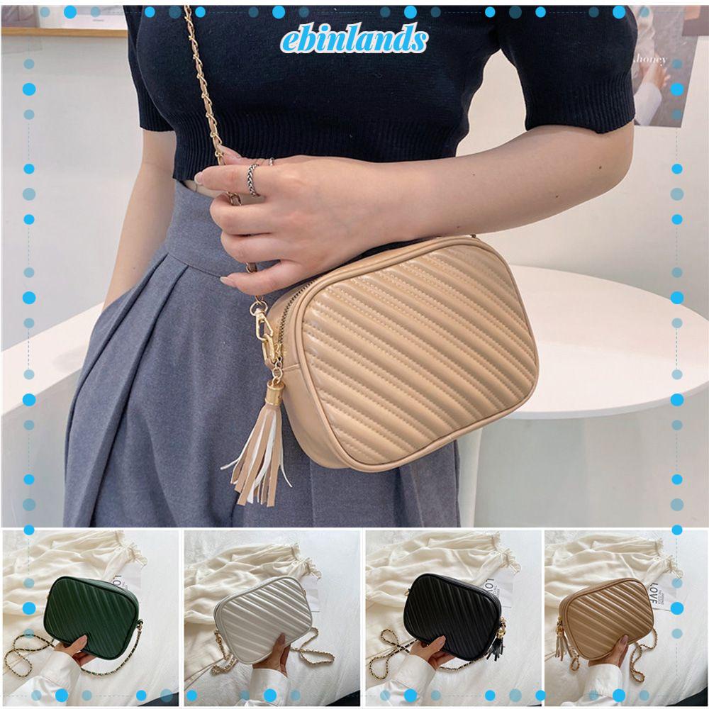 Ebinlands.Túi Xách Dây Xích Đeo Vai Thiết Kế Đơn Giản Cho Phái Nữ