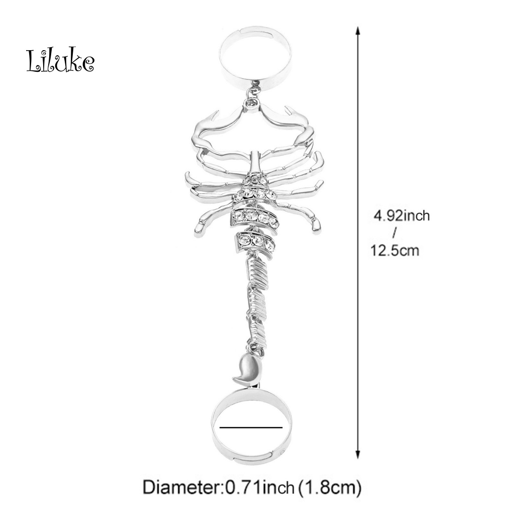 Set 2 Nhẫn Đeo Khớp Ngón Tay Kim Loại Đính Đá Thời Trang Nữ