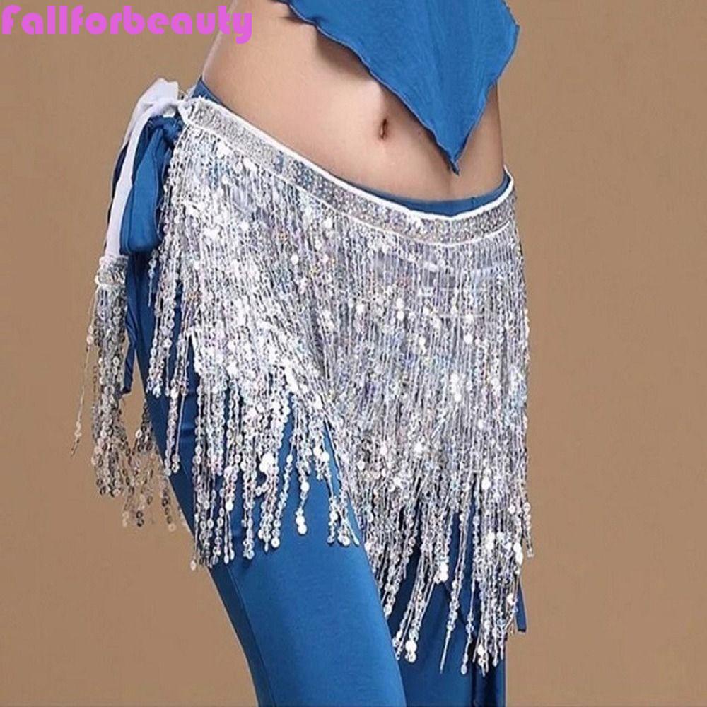 Thắt Lưng Tua Rua Đính Kim Sa Lấp Lánh Dùng Múa Bụng Thời Trang Cho Bạn Gái