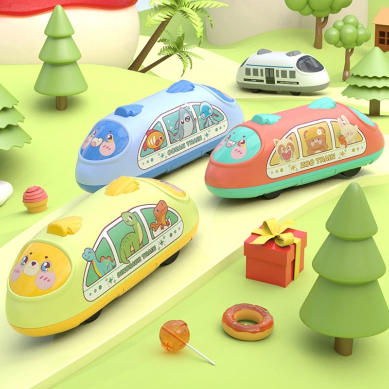 Đồ Chơi Xe Lửa Ma Sát Bằng Nhựa Vui Nhộn Cho Bé