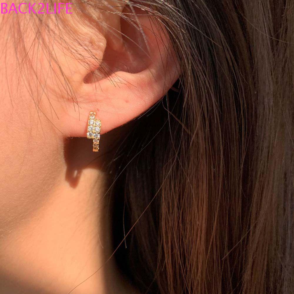 Bông Tai Tròn Kiểu Pháp Cho Nữ Back2Lilife|Cà Vạt Xoắn Thời Trang Nhiều Màu Sắc|Khuyên Tai Dạng Hạt Tròn Cá Tính