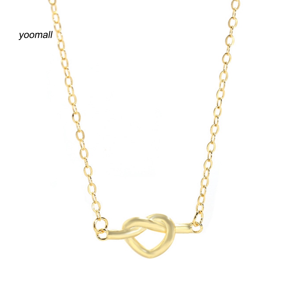 Vòng cổ Choker Mặt Trái Tim Thắt Nút Đơn Giản Sáng Tạo