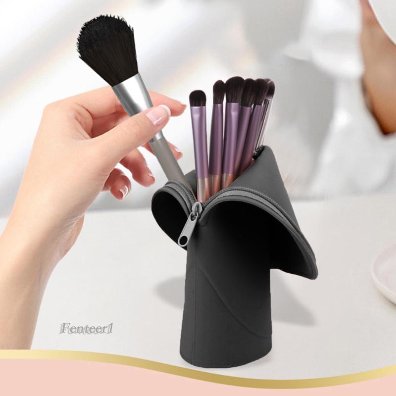 [Fenteer1] Túi Đựng Cọ Trang Điểm Mềm Mại Nhỏ Gọn Thích Hợp Làm Quà Tặng Hằng Ngày Cho Bạn