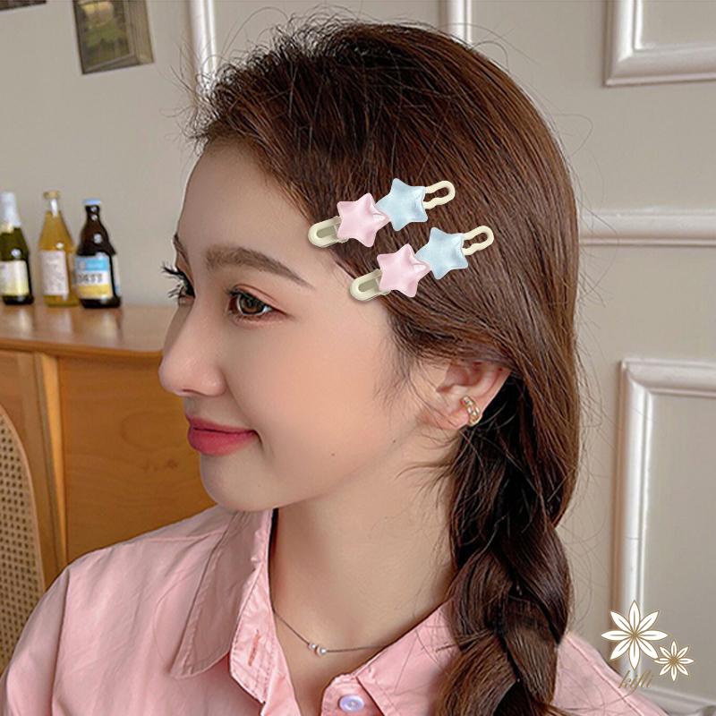 Kẹp Tóc Hình Ngôi Sao Năm Cánh Màu Trong Suốt Dễ Thương Cho Bạn Gái