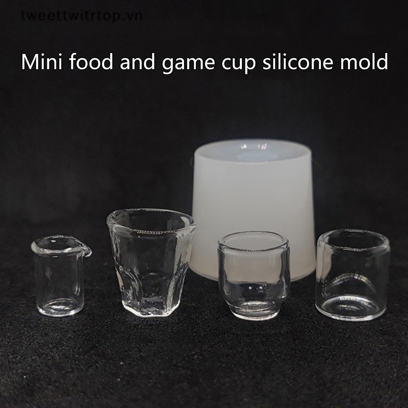 Khuôn Silicon Làm Ly Nước Mini Trang Trí Nhà Búp Bê DIY