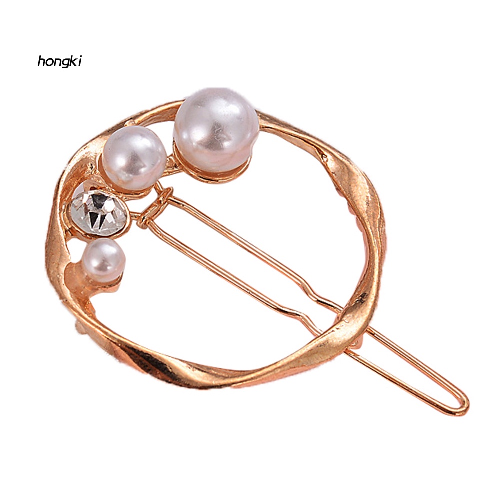 Kẹp Tóc Hình Ngôi Sao / Trái Tim Đính Ngọc Trai Giả Thời Trang