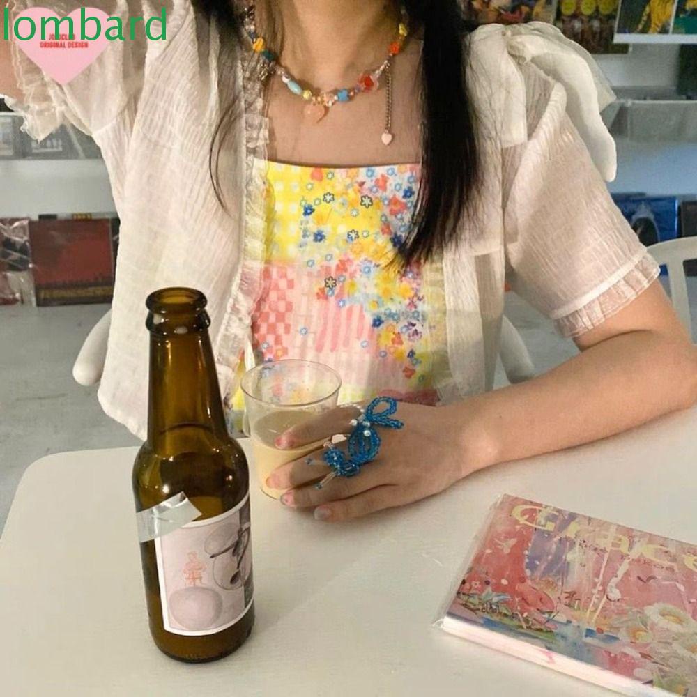 Vòng Cổ Choker Y2K Đính Hạt Nhiều Màu Phong Cách Hàn Quốc