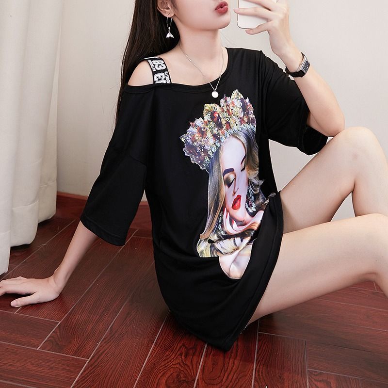 Áo Thun Nữ Ngắn Tay Cỡ Lớn 40-80KG C11063