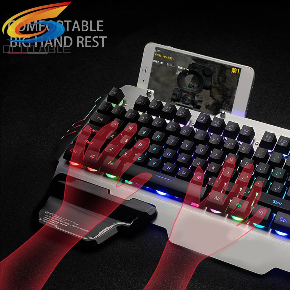 Bàn PhíM Gaming PK-900 Có Dây, 104 PhíM + Giá Đỡ ĐiệN ThoạI