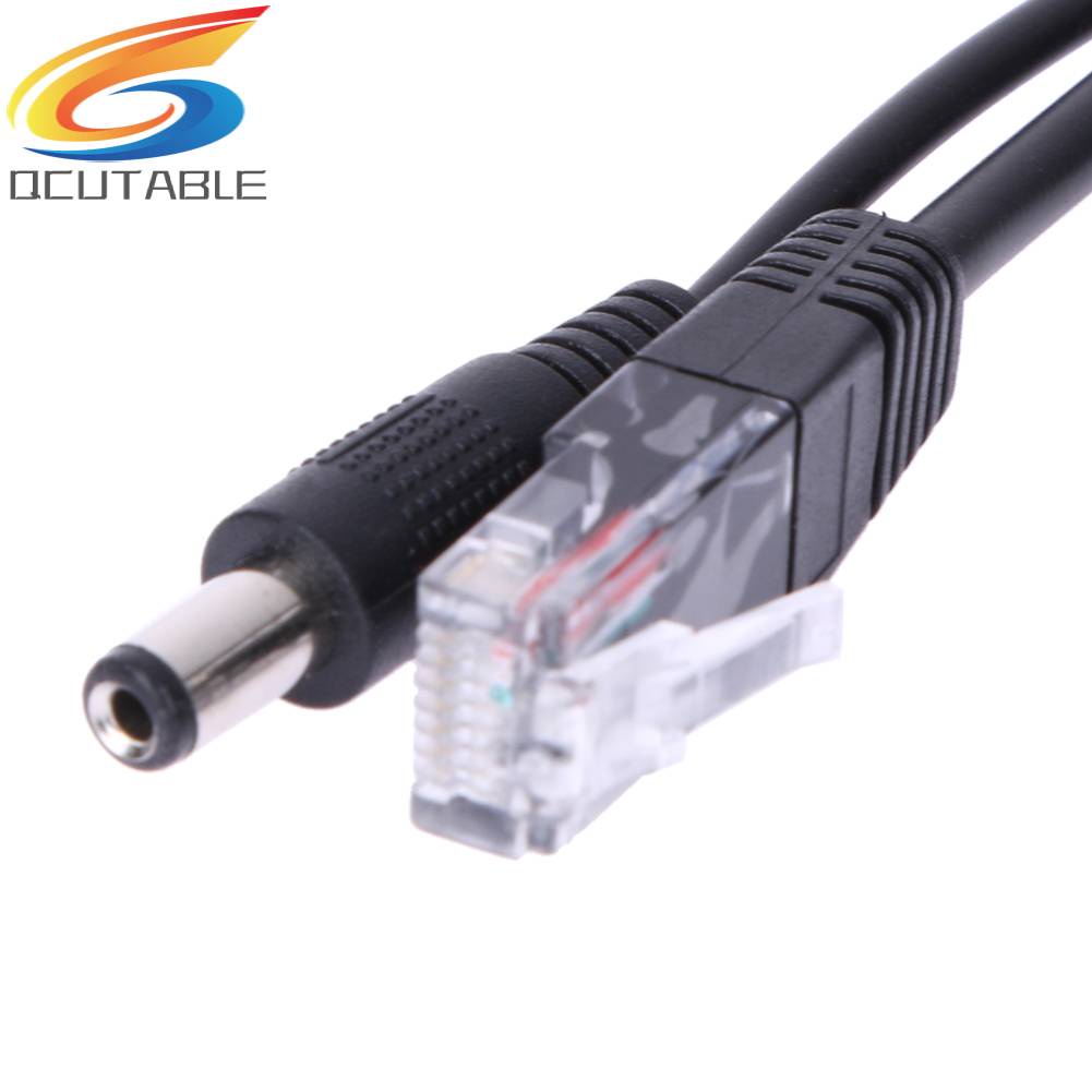 Bộ Dây Cáp PoE + Đầu Chia PoE Màu Đen