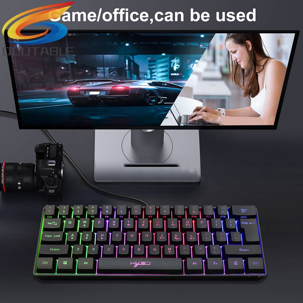 Bàn Phím Dây Đèn Led V700 61 Phím RGB Dành Cho Game Thủ