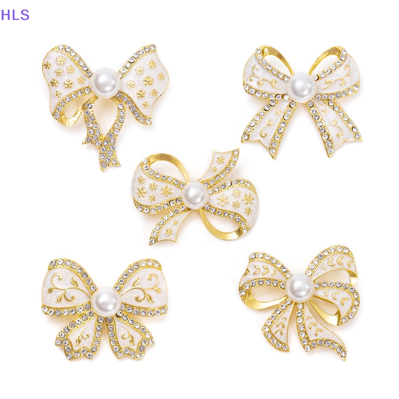 Ghim Cài Áo Hình Nơ Đính Đá Ngọc Trai Chống Ánh Sáng Thời Trang Cho Nữ