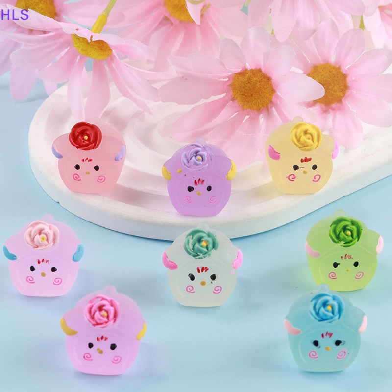 [HLS] Set 5 Bánh Kem Dạ Quang Mini Bằng Nhựa Resin Phát Sáng Trong Bóng Tối Trang Trí Nhà Búp Bê DIY Màu Sắc Ngẫ