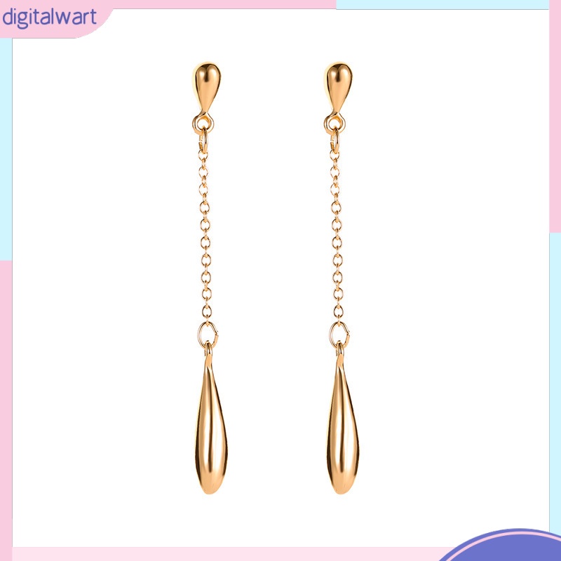 Bông Tai Dài Hình Giọt Nước Đơn Giản Dành Cho Nữ