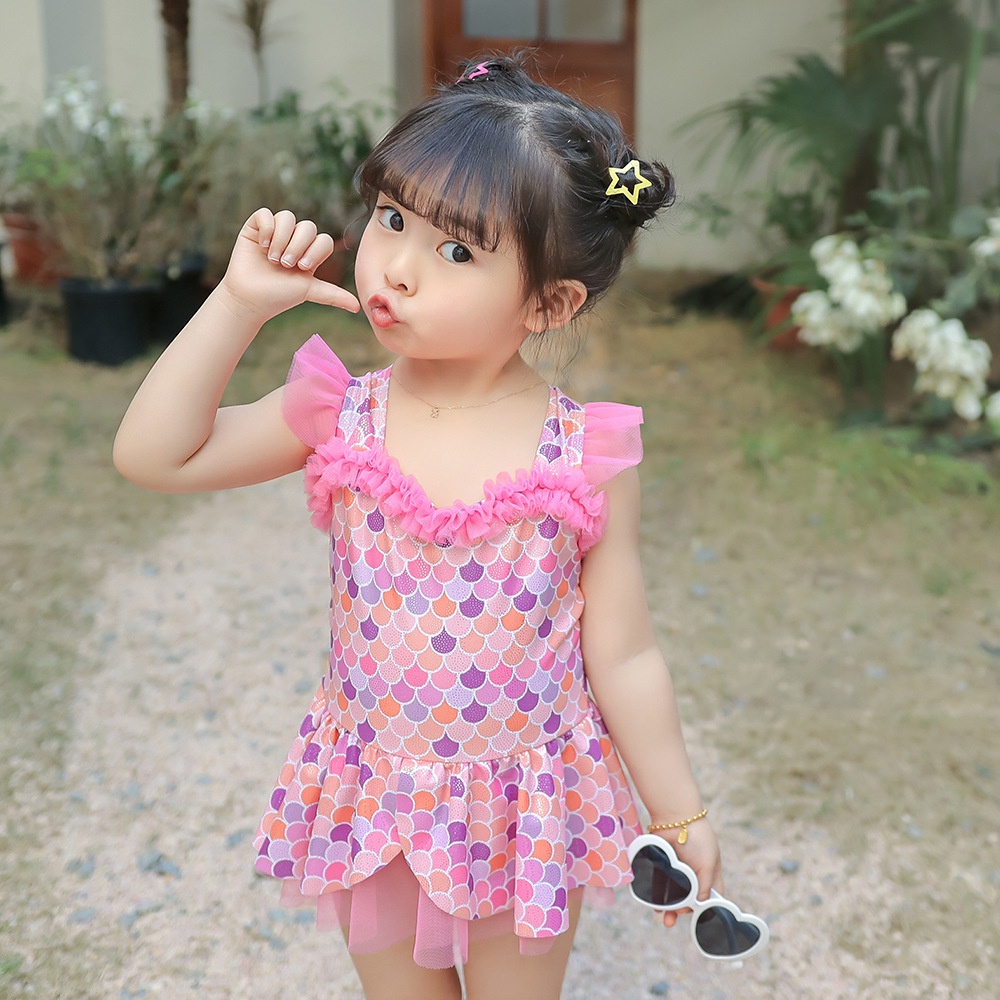 Bộ bơi bé gái,Bộ Đồ Bơi Hóa Trang Nàng Tiên Cá Dễ Thương Cho Bé Gái,trang phục bơi lội trên bãi biển