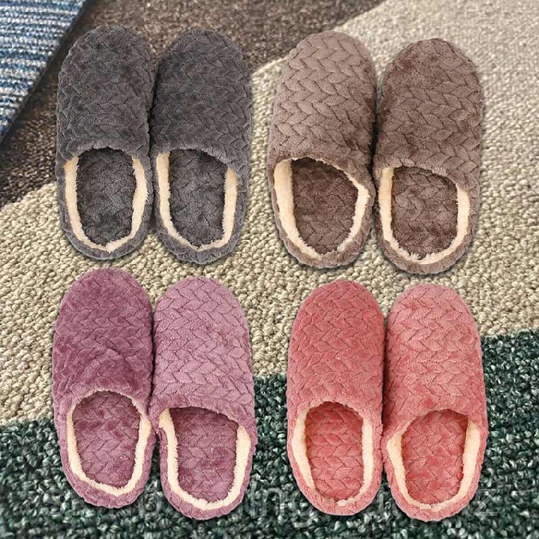 New 1 pair Ladies Women Winter Warm Lined Bedroom House Slippers Shoes