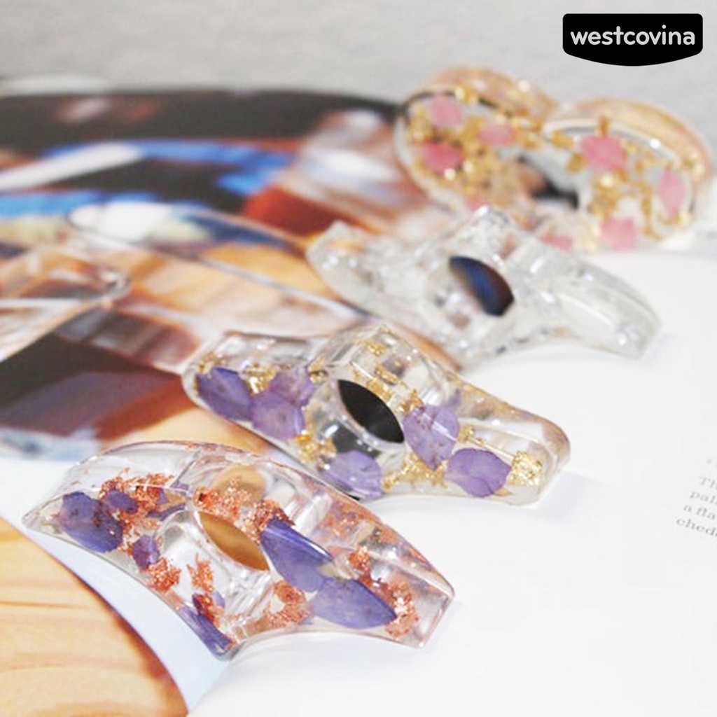 [WSTN] [WSTN]✎Giá Đỡ Sách Trong Suốt Họa Tiết Hoa Khô Tự Nhiên Viền Mịn Có Thể Tái Sử Dụng