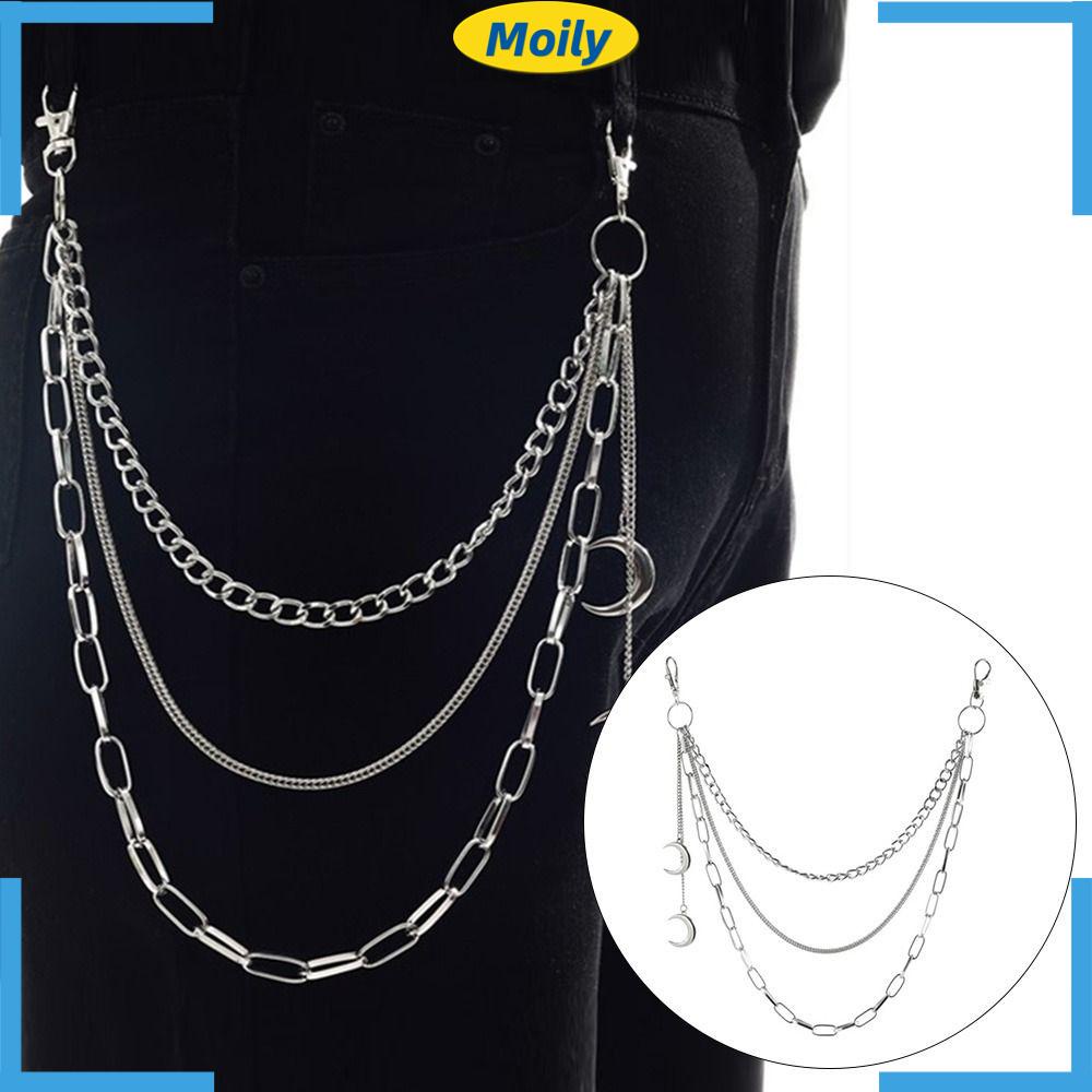 MOILYVN Dây Chuyền Mặt Trăng Khuyết Egirl Eboy Phong Cách Hip Hop Gothic