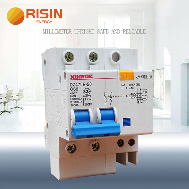 Công Tắc Ngắt Mạch Không Khí RCCB RCBO 10KA 2 Cực Trái Đất