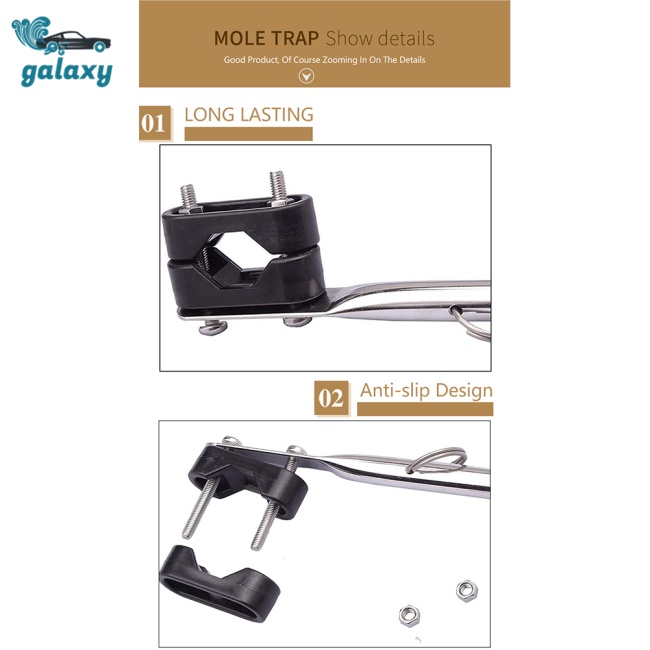 Galaxy Thanh Trượt Cờ Bằng Thép Không Gỉ Bền Bỉ Dễ Treo Cho Thuyền Buồm